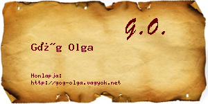 Góg Olga névjegykártya